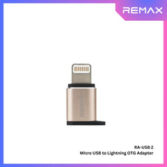 REMAX - RA-USB 2 Visual Micro Female To Lightning Adapter - Gold