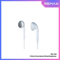 REMAX - RM-303 3.5mm Pure Music Wired Earphone - White
