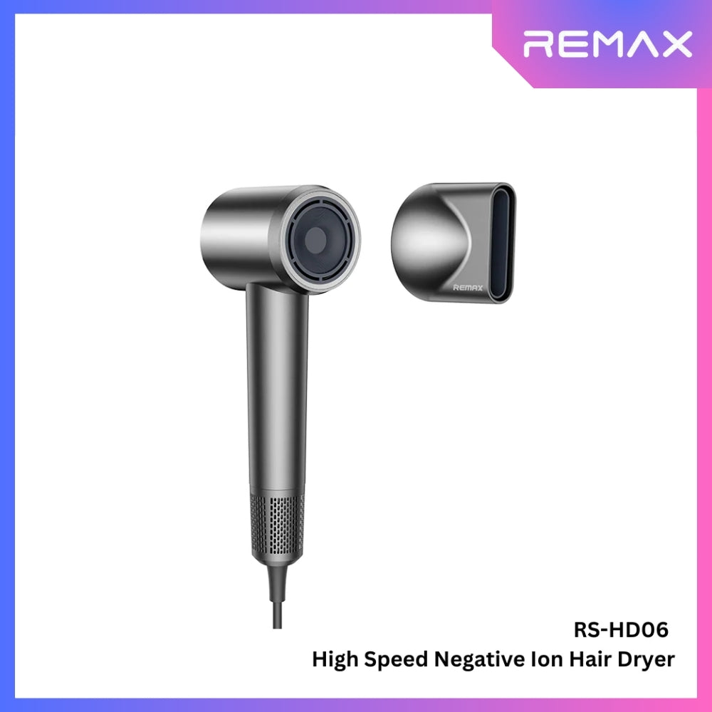 REMAX - RS-HD06 High Speed Negative ION Hair Dryer (1.8M) - Grey