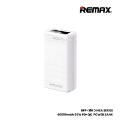 REMAX RPP-310 Dinba Series 40000mAh PD+QC Fast Charging Power Bank(PD 65W+QC 22.5W) - White