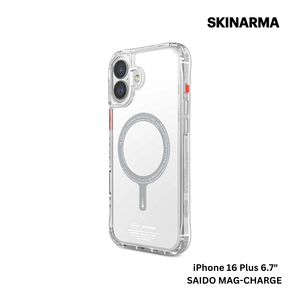 Skinarma iPhone 16 Plus 6.7" Saido Mag-Charge Case - Clear