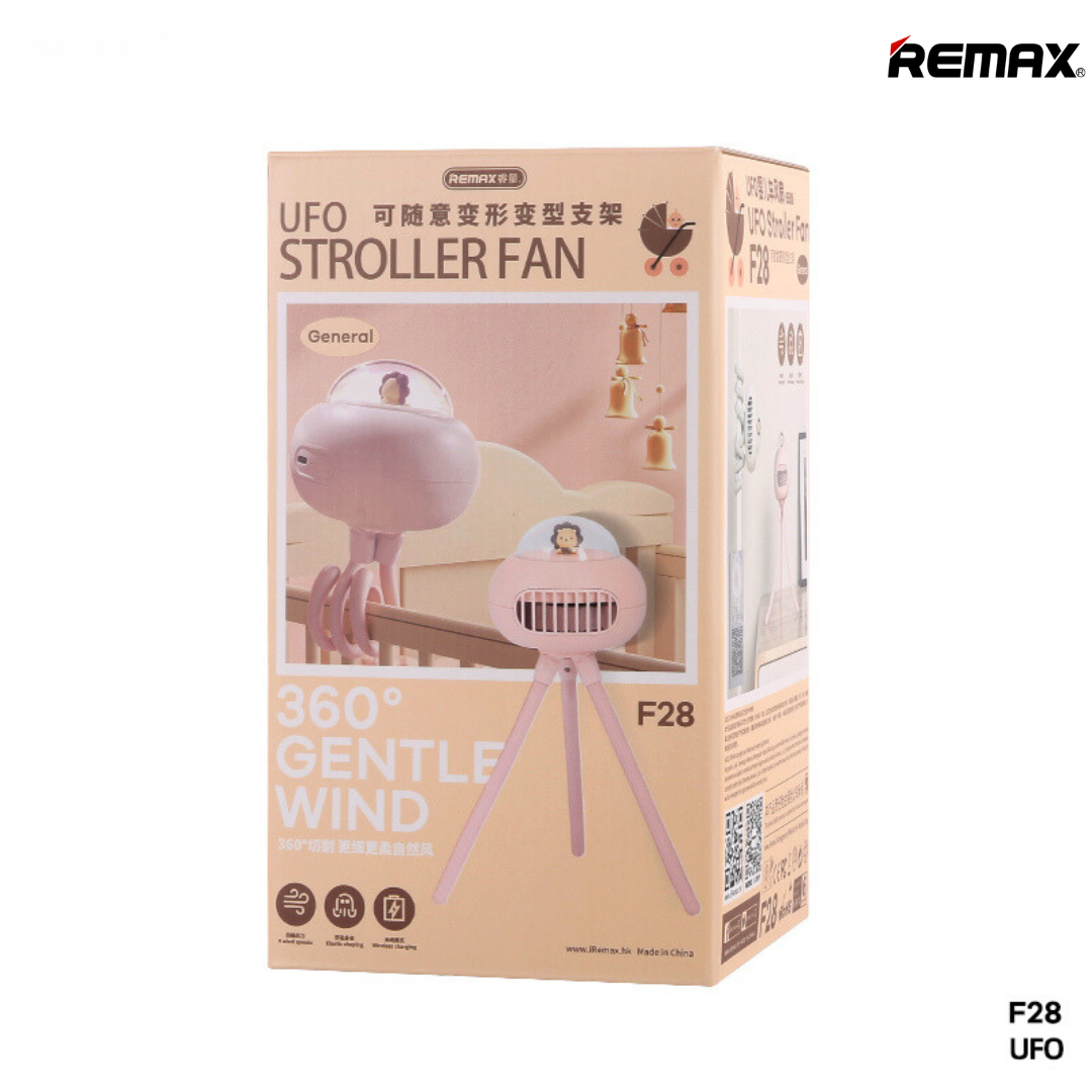 REMAX General F28 UFO Stroller Fan - Pink