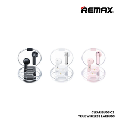 REMAX Clear Buds C2 linung Series ENC Wireless Bluetooth Earbuds - White