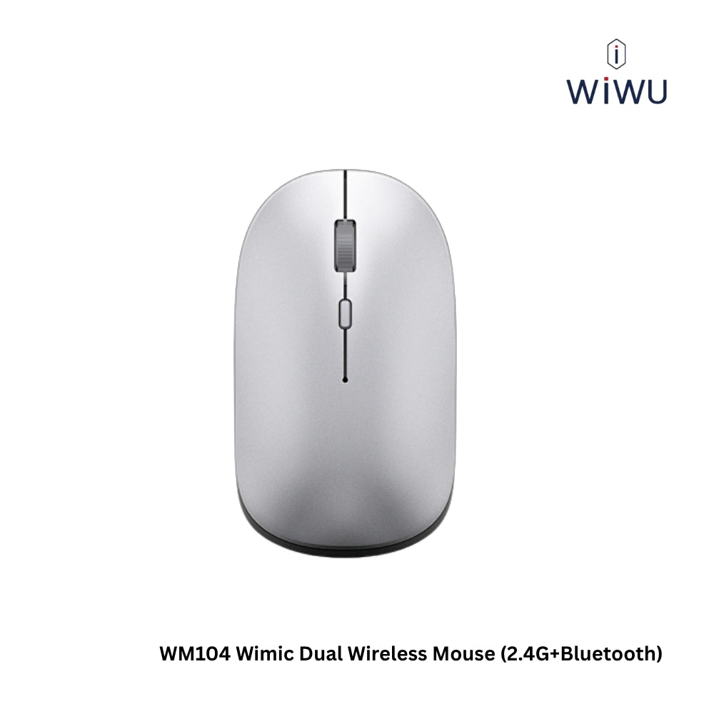 WIWU - WM104 Wimice Dual Wirelesss Mouse (2.4G+Bluetooth) - Silver