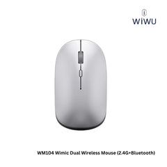 WIWU - WM104 Wimice Dual Wirelesss Mouse (2.4G+Bluetooth) - Silver
