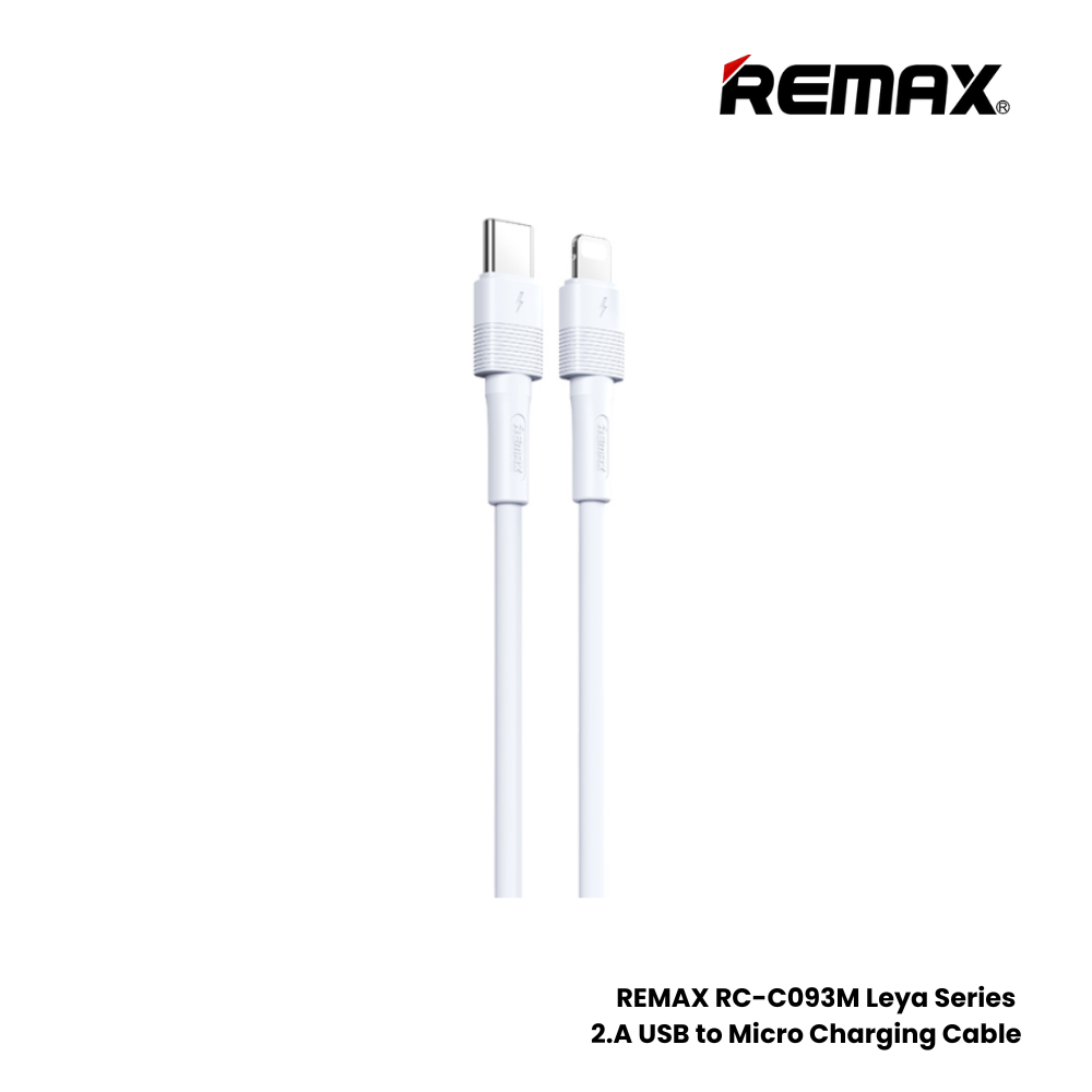 20W ( C to Lightning )-REMAX RC-C056 C-L Leya Series 20W Type-C to Lightning Fast Charging Data Cable -White