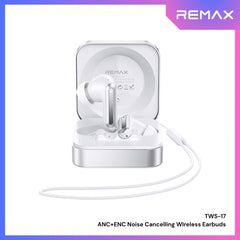 REMAX - TWS-17 ANC+ENC Dual Equalizer Noise Cancelling Bluetooth Wireless Earbuds - Silver
