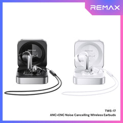 REMAX - TWS-17 ANC+ENC Dual Equalizer Noise Cancelling Bluetooth Wireless Earbuds - Silver