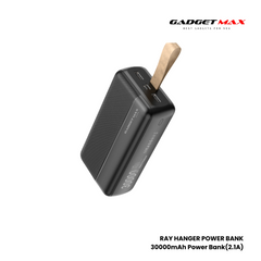 GADGET MAX Ray Hanger Series 30000mAh Power Bank(2.4A) - Black