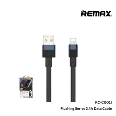 REMAX - RC-C001 A-L Flushing Series 2.4A Lightning Charging Data Cable - Black