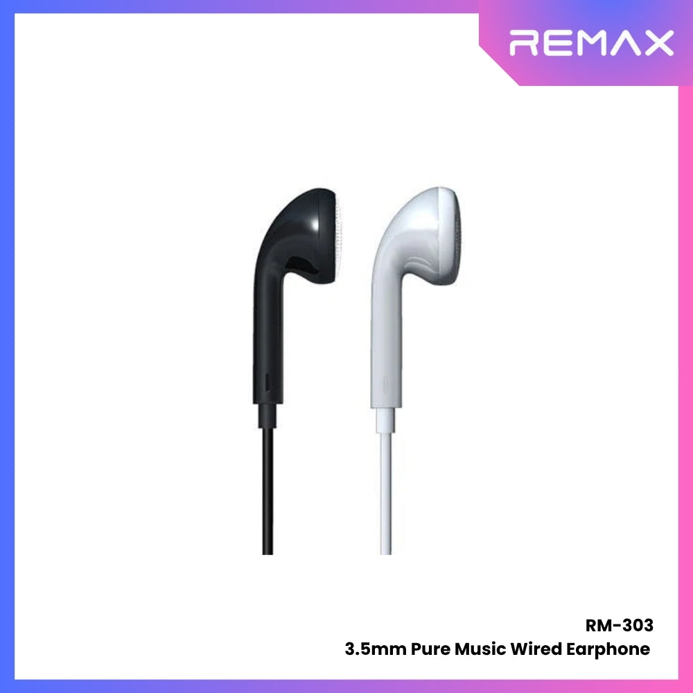 REMAX - RM-303 3.5mm Pure Music Wired Earphone - White