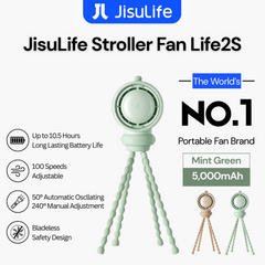 JisuLife - Stroller Fan Life 2S ( 5,000mAh ) - Mint Green