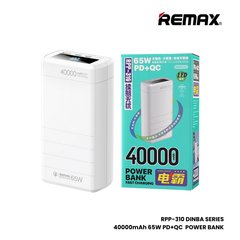 REMAX RPP-310 Dinba Series 40000mAh PD+QC Fast Charging Power Bank(PD 65W+QC 22.5W) - White