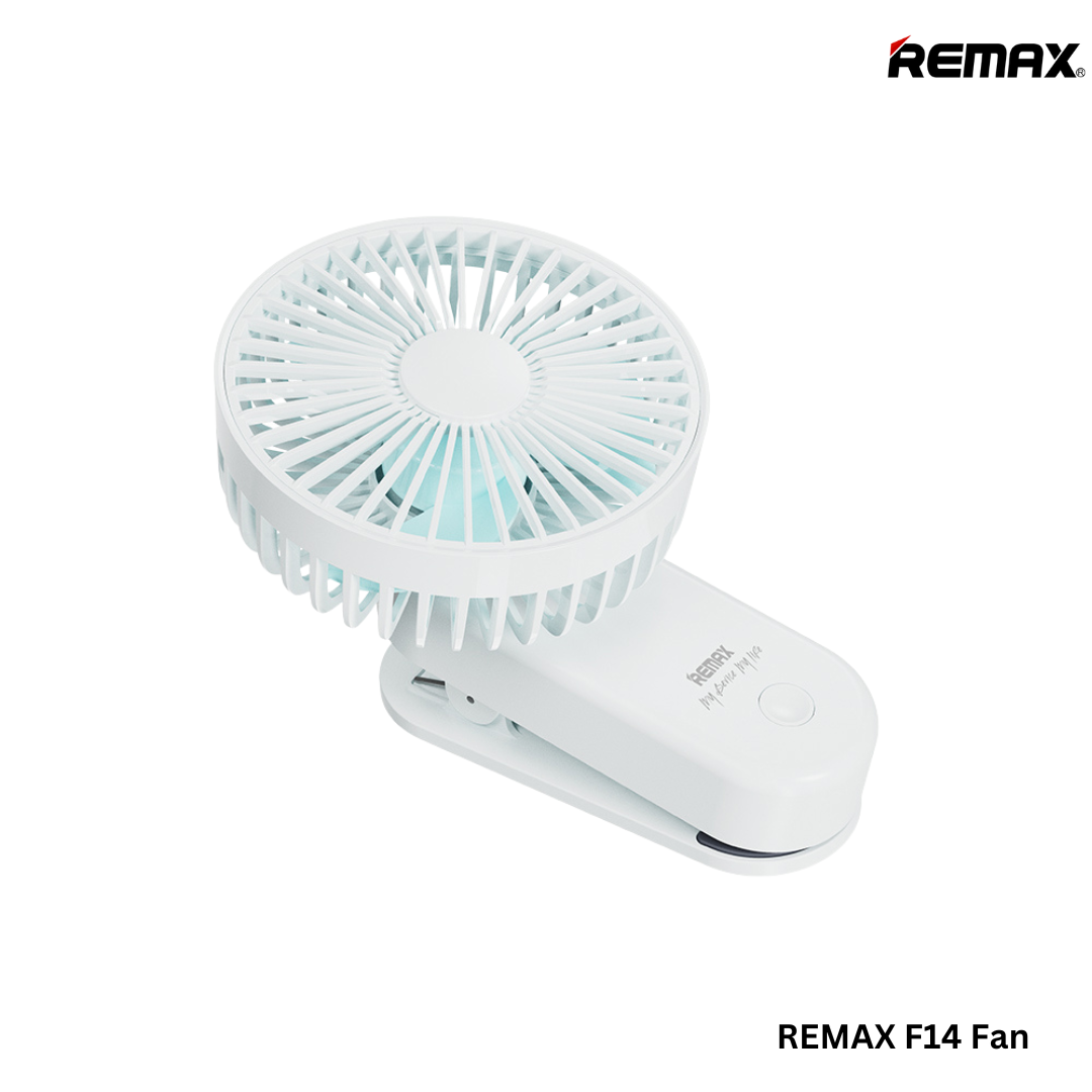 REMAX F14 Magnetic Clip Fan (1200mAh) - Pink