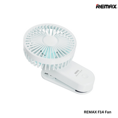 REMAX F14 Magnetic Clip Fan (1200mAh) - Pink