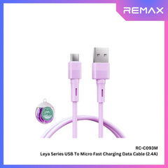 REMAX - RC-C093M Leya Series USB to Micro Fast Charging Data Cable (2.4A) - Purple