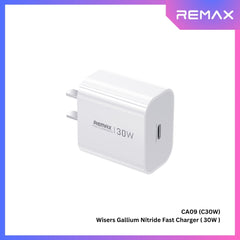 REMAX - CA09 (C30W) Wisers Gallium Nitride Fast Charger ( PD30W ) - White
