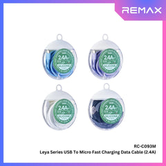 REMAX - RC-C093M Leya Series USB to Micro Fast Charging Data Cable (2.4A) - White