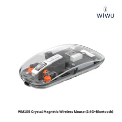 WIWU - WM105 Crystal Magnetic Wireless Mouse (2.4G + Bluetooth ) - Grey