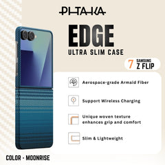 PITAKA - Ultra Slim ( Edge ) Case For Samsung Z Flip 7 - Moonrise
