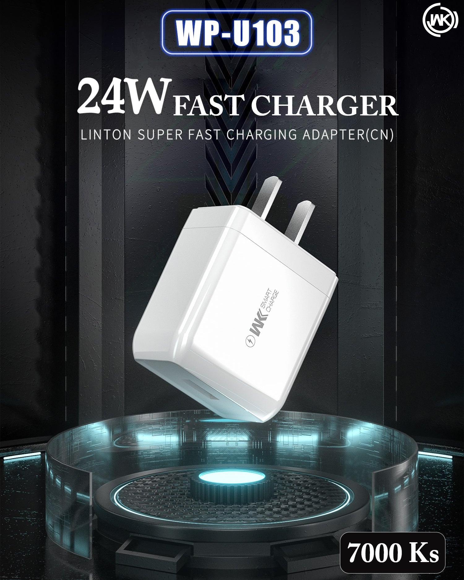 WK WP-U103 LINTON SUPER FAST CHARGING ADAPTER ,Charger , USB Phone Charger , Mobile Phone Charger , Smart Phone Charger , Andriod Phone Charger , Muti port usb charger , quick charger , fast charger , cell phone charger ,wall charger , Portable Charger