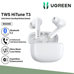 UGREEN - WS106 HiTune T3 Active Noise Cancelling Bluetooth Wireless Earbuds - White