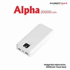 GADGET MAX GB102 Alpha Series 20000mAh Power Bank - White