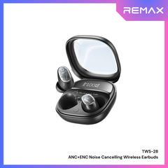REMAX - TWS-28 True Wireless Stereo Earbuds with ANC+ENC Earbuds - Black