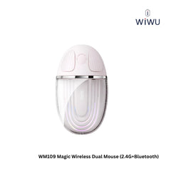 WIWU - WM109 Magic Wireless Dual Mode Mouse (2.4G+Bluetooth) - Pink