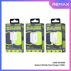 REMAX - CA05 AC45W Gallium Nitride Fast Charger (PD45W/QC18W) - White