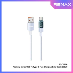 REMAX - RC-C161A A-C Walking Series USB to Type-C Fast Charging Data Cable ( 66W ) - Blue