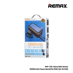 REMAX RPP-278 Glory Mini Series 10000mAh PD+QC Fast Charging Power Bank(PD 20W+QC 22.5W) - White