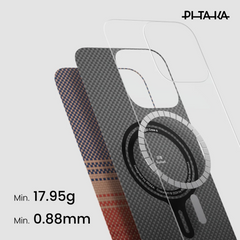 PITAKA - iPhone 16 Pro Max Case ( Sunset Moonrise Tactile Woven ) - Sunset