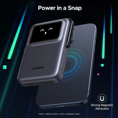 UGREEN - PB764 Uno Magnetic 10000mAh Wireless Power Bank - Space Grey