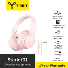 Tribit KH01 3.5mm Starlet 01 Kids Wired Headphone - Pink