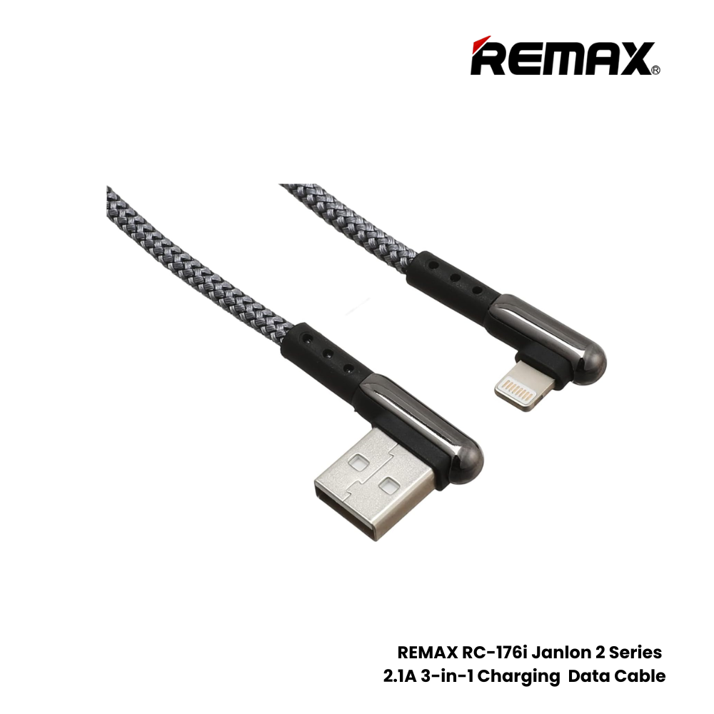 REMAX RC-176i Janlon 2 Series 2.1A USB to Lightning Charging Data Cable - Silver