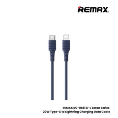 20W ( C to Lightning )-REMAXRC-068i C-L Zeron Series 20W Type-C to Lightning Fast Charging PD Charging Data Cable - Blue