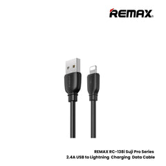 REMAX RC-138i Suji Pro Series 2.4A USB to Lightning Charging Data Cable - Black