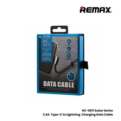 REMAX RC-087i Suker Series 2.4A Type-C to Lightning 2-in-1 Charging Data Cable - Black
