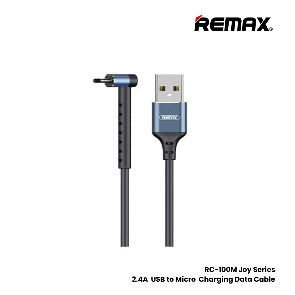 REMAX RC-100M Joy Series 2.4A USB to Micro 2-in-1 Charging Data Cable - Black