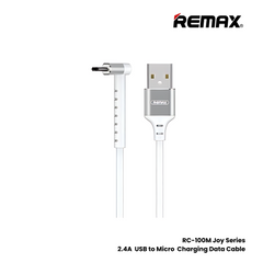 REMAX RC-100M Joy Series 2.4A USB to Micro 2-in-1 Charging Data Cable - White