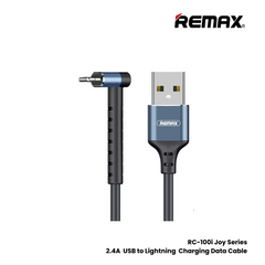 REMAX RC-100i Joy Series 2.4A USB to Lightning 2-in-1 Charging Data Cable - Black