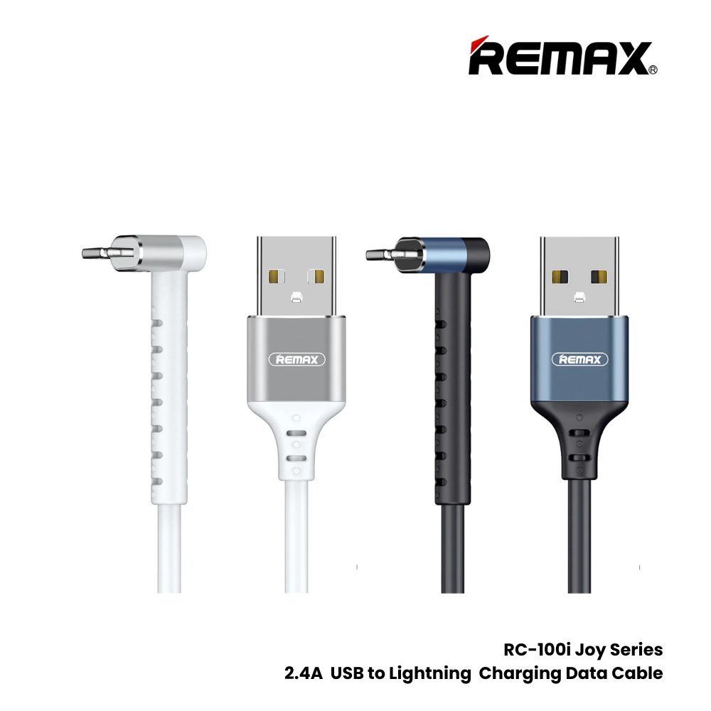 REMAX RC-100i Joy Series 2.4A USB to Lightning 2-in-1 Charging Data Cable - White