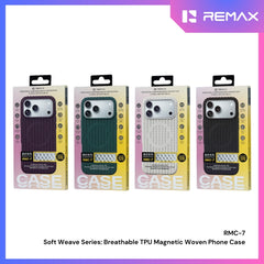 REMAX - RMC-7 iPhone 18 Pro / iPhone 17 Pro Case ( Soft Weave Series Breathable TPU Magnetic Woven ) - Green
