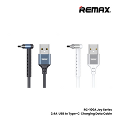 2.4A ( Type-C )-REMAX RC-100A Joy Series 2.4A USB to Type-C 2-in-1 Charging Data Cable - Black