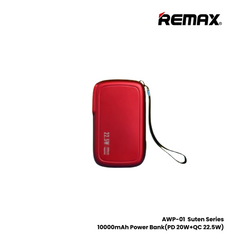 REMAX AWP-01 Suten Series 10000mAh All-in-one PD+QC Magnetic Wireless Power Bank(PD 20W+QC 22.5W) - Red