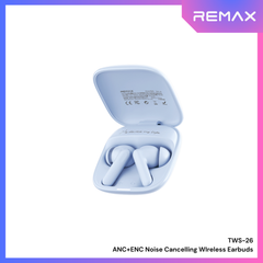 REMAX - TWS-26 ANC+ENC Noise Canceling True Wireless Stereo Music Talking Wireless Earbuds - Purple