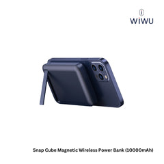 WIWU - Snap Cube 10000mAh PD+QC Magnetic Wireless Power Bank (20W+22.5W) - Blue