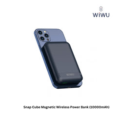 WIWU - Snap Cube 10000mAh PD+QC Magnetic Wireless Power Bank (20W+22.5W) - Blue