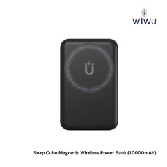 WIWU - Snap Cube 10000mAh PD+QC Magnetic Wireless Power Bank (20W+22.5W) - Black